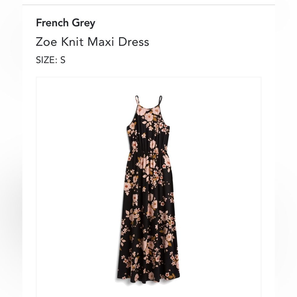 French Grey Zoe Knit Maxi Dress